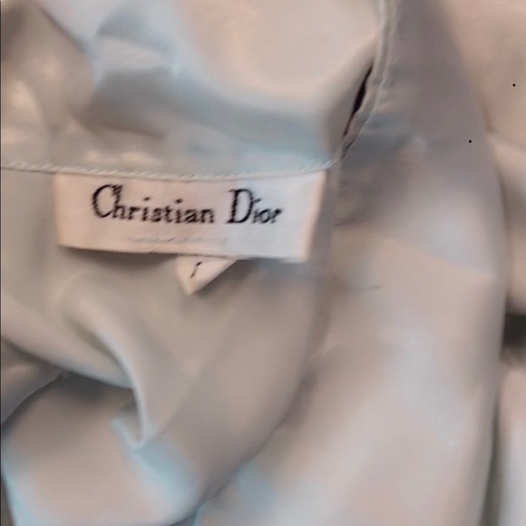 CHRISTIAN DIOR VINTAGE SILK NIGHT SHIRT BLOUSE L - Picture 3 of 13